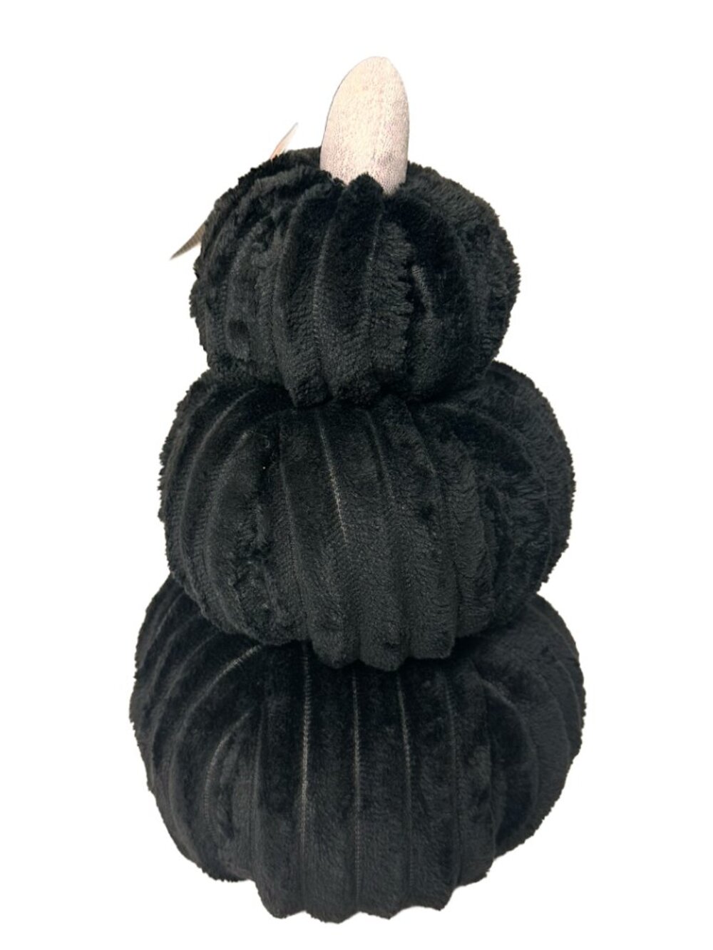 Way to Celebrate Black Stacked Pumpkin Plush Halloween Decor